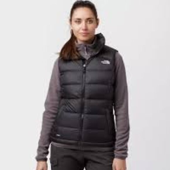 The North Face Black Puffer Vest Women Nuptse 2 Size S - Picture 1 of 10